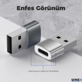 Winex UsbA to Type-C 3.1 Otg Çevirici Dönüştürücü Adaptör - 3