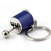 Zhltools Metal Araba Vitesi Dişli Anahtarlık Mavi - 2
