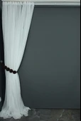 TTM DESEN KIRIK BEYAZ RENK TEK KANAT Hazır dikilmiş Pileli Fon Perde 300*260 cm thumbnail 5