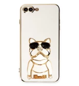 Smcase Apple iphone 7 Plus Kılıf Standlı Kamera Korumalı Bulldog Silikon - 6