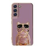 Smcase Samsung Galaxy S22 Plus 5G Kılıf Standlı Kamera Korumalı Bulldog Silikon thumbnail 4