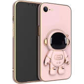 Smcase Apple iPhone SE 2020 Kılıf Standlı Kamera Korumalı Astronot Silikon thumbnail 3
