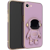 Smcase Apple iPhone SE 2020 Kılıf Standlı Kamera Korumalı Astronot Silikon thumbnail 6