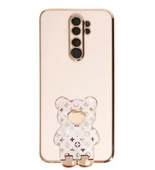 Smcase Xiaomi Redmi Note 8 Pro Kılıf Standlı Kamera Korumalı Cute Bear Silikon - 1