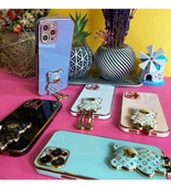 Smcase Xiaomi Redmi Note 10 Pro Kılıf Standlı Kamera Korumalı Cute Bear Silikon - 12