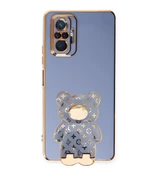 Smcase Xiaomi Redmi Note 10 Pro Kılıf Standlı Kamera Korumalı Cute Bear Silikon - 10