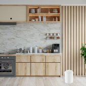 Rulopak Kelebek Kapak Çöp Kovası 15 Litre Beyaz - 6