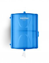 Rulopak İkiz Mini Cimri İçten Çekmeli Tuvalet Kağıdı Dispenseri Transparan Mavi - 2