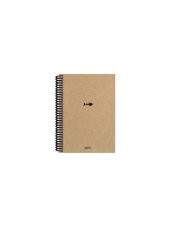 Orta Boy çizgisiz  Sert Kapaklı Desenli Kraft Defter 17 x 23 cm 100 yp - 1