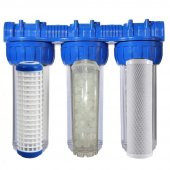 Lotto Filters Daire Girişi 3lü Filtre Seti 10 Inc Silifos Blok Karbon Yıkanabilir Filtre 3/4 Bağlantılı thumbnail 1