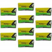 Naksan Takviyeli Kalın Desenli Çizgili Siyah Çanta Poşet Torba - 26x38 Cm. - 50 Adetlik 10 Paket - 1