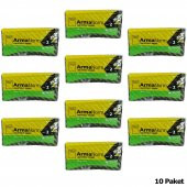 Naksan Takviyeli Kalın Desenli Çizgili Siyah Çanta Poşet Torba - 26x38 Cm. - 50 Adetlik 10 Paket - 2