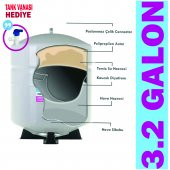 Tüm Su Arıtma Cihazlarına Uyumlu 12 Litre 3.2 Galon Metal Tank - 4