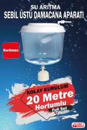 Kırılmaz Tanklı Sebil Üstü Aparatı -8 Litre  Hazneli  (20 Metre Hortumlu) thumbnail 1