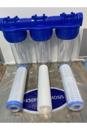 Su Arıtma Daire Girişi 3lü Koku,Tortu,Klor Önleyici Set thumbnail 2