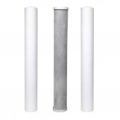 Su Arıtma 20 Inch 5 Micron Tortu + B. Aktif Karbon + Tortu Filtre - 1