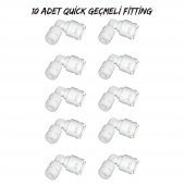 Su Arıtma Cihazı Filtreleri 1/4 L Dirsek Quick Geçme (10 Adet ) thumbnail 1