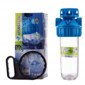 Atlas 3/4" 10 İnch Tekli Filtre Kabı Ve Yıkanabilir Filtre Atlas thumbnail 4