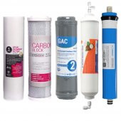 Su Arıtma Filtre Seti 5 Li Çift Karbon 75 Gpd Vontron Membran thumbnail 1