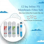 Hsb Ihlas Aura Cebilon Plus Uyumlu Su Arıtma Cihazı 12 Inç Inline 5li Membranlı Filtre Seti thumbnail 2