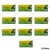 Naksan Takviyeli Kalın Desenli Çizgili Siyah Çanta Poşet Torba - 40x50 Cm. - 50 Adetlik 10 Paket - 2