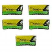 Naksan Takviyeli Kalın Desenli Çizgili Siyah Çanta Poşet Torba - 50x60 Cm. - 50 Adetlik 5 Paket - 1