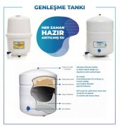 Su Arıtma Deposu Çelik Tank 3,2 Galon 12 Lt Ihlas Aura Cebilon Uyumlu Türk Malı - 4
