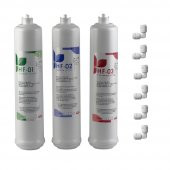 Sulook Kapalı Kasa Su Arıtma Cihazlarına Uyumlu Üstten Çift Çubuklu Inlıne 5li Filtre Seti Lg Membranlı thumbnail 2