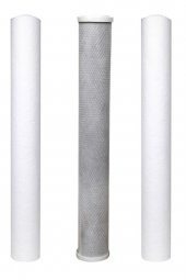 Su Arıtma 20 inch 5 Micron Tortu + B. Aktif Karbon + Tortu Filtre - 1