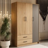 Mezza Grande Modern 3 Kapılı 2 Çekmeceli Gardırop 3508 thumbnail 5