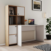 Mezza SILENCE KİTAPLIK - ÇALIŞMA MASASI TAKIMI SEPET - BEYAZ 1992 thumbnail 1