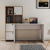 Mezza SILENCE KİTAPLIK - ÇALIŞMA MASASI TAKIMI SEPET - BEYAZ 1992 thumbnail 2