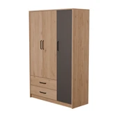 Mezza Grande Modern 3 Kapılı 2 Çekmeceli Gardırop 3508 thumbnail 4