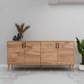 1670 Hera 180 Cm (AHŞAP AYAKLI) Modern Konsol Atlantik Çam thumbnail 4