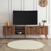 Mezza Exxen 180 cm (Ahşap Ayaklı) Tv Ünitesi Hat Rengi 1583 - 1