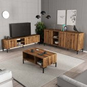 Mezza MEZZA AURORA (METAL AYAKLI) TV ÜNİTESİ - ORTA SEHPA - KONSOL SETİ HAT RENGİ SET 1592-2082-1632 - 1