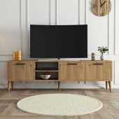 Mezza Exxen 180 cm (Ahşap Ayaklı) Tv Ünitesi Sepet Rengi 1587 - 2
