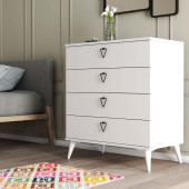 Mezza Versace 4 Çekmeceli Şifonyer Beyaz 3614 - 1