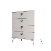 Mezza Versace 4 Çekmeceli Şifonyer Beyaz 3614 - 5