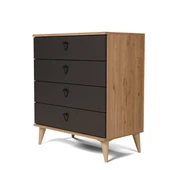 Mezza Versace 4 Çekmeceli Şifonyer Sepet-Antrasit 3618 - 5