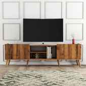 1340 Lotus 180 Cm (AHŞAP AYAKLI) Tv Ünitesi Hat Rengi - 2