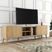 1350 Lotus 180 Cm (AHŞAP AYAKLI) Tv Ünitesi Sepet Rengi - 1