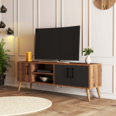 Mezza Exxen (Ahşap Ayaklı) Tv Ünitesi Hat - Antrasit 1580 - 1
