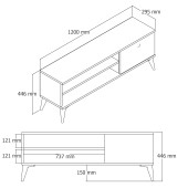 Mezza Retro Tv Ünitesi 120 cm Amalfi 1560 - 4