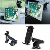 Coofbe Teleskopik Vantuzlu Araç Tablet Tutucu Araç Telefon Tutucu Torpido Üzeri Cama Yapışan Araç Tablet Tutucu - 1