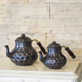 Nusnus Bakır Dilimli Büyük Çaydanlık Siyah No 2 NS-05058 - 3