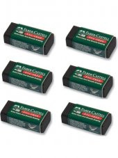 Faber Castell Siyah Silgi Öğrenci Okul Silgisi 6ADET - 1