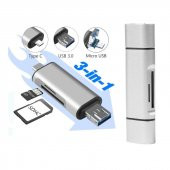 Type C Usb Kart Okuyucu Micro Sd Card Reader Çevirici Dönüştürücü Adaptör - 4