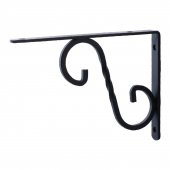 Raf Altı Raf Tutucu Ayak Ferforje Siyah 150x110 mm 2 ADET thumbnail 4