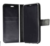 Huawei P smart 2018 Uyumlu Kapaklı Cüzdanlı Kılıf Kartvizit Gözlü Tam Kavrayan Lüks Kılıf Siyah thumbnail 1